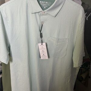 Maelreg Light Green Checkered Polo Shirt